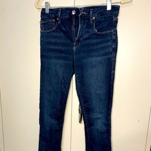 Good American. Good legs crop. Blue Jeans.